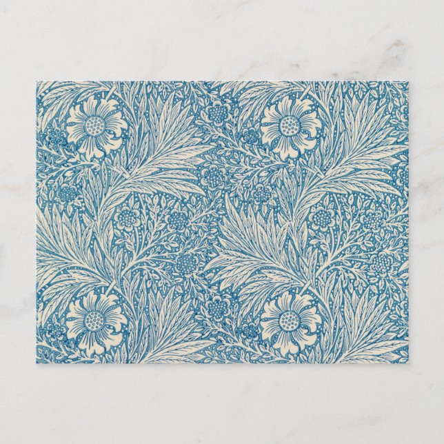 Carte Postale Blue Marigolds (par William Morris) (Devant)