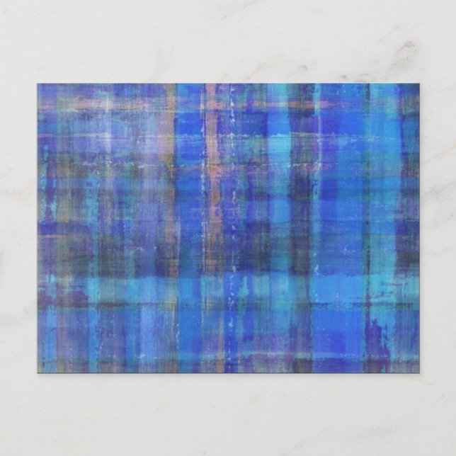 Carte postale Blue Modern Art Abstrait (Devant)