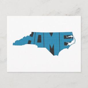 Carte Postale Blue North Carolina Accueil State Word Art