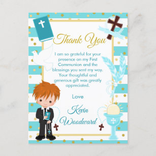 Premiere Communion Cartes Postales Pas De Quantite Minimum Zazzle