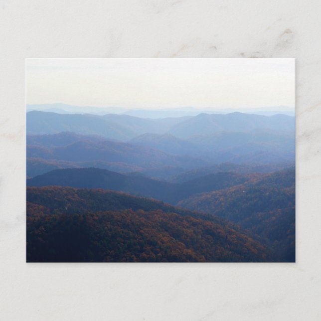 Carte Postale Blue Ridge Mountains, Caroline du Nord (Devant)