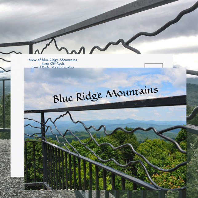Carte Postale Blue Ridge Mountains View Jump Off Rock NC (Créateur téléchargé)