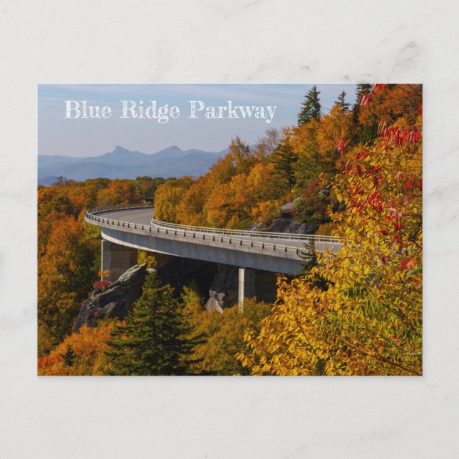Carte Postale Blue Ridge Parkway en automne (Devant)