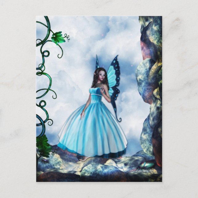 Carte postale Blue Romantic Butterfly (Devant)