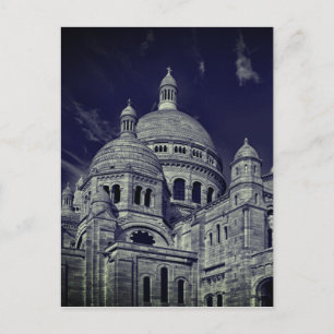 Carte Postale Blue Sacré Coeur Paris Europe Travel