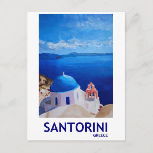Carte Postale Blue Santorin, Grèce - Vue depuis Oia