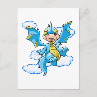 Carte Postale Blue Scorchio avec sa tête dans les nuages