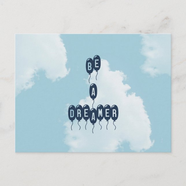 Carte Postale Blue Skies Be A Dreamer (Devant)