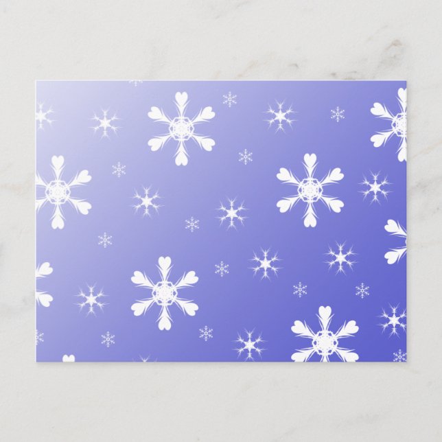 Carte postale Blue Snowflakes (Devant)