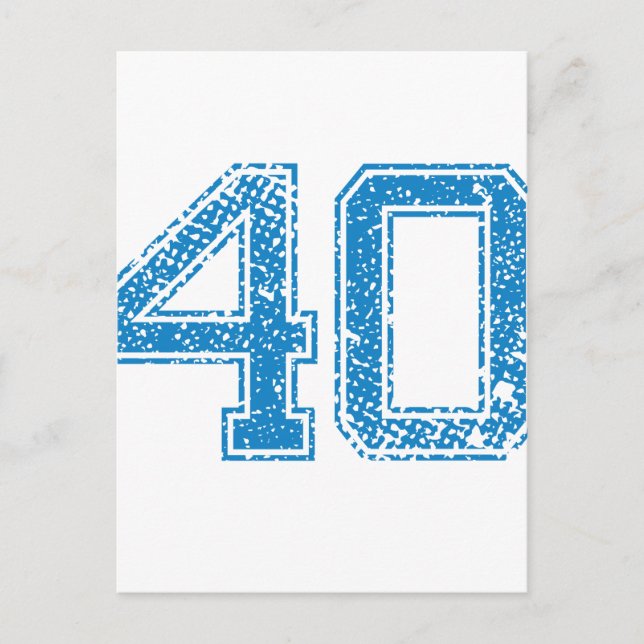 Carte Postale Blue Sports Jerzee Numéro 40 (Devant)