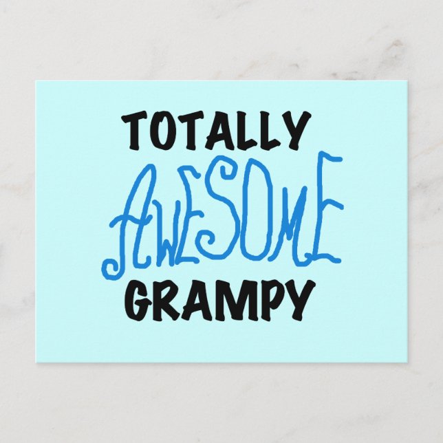 Carte Postale Blue Totalement génial Tshirts et cadeaux Grampy (Devant)