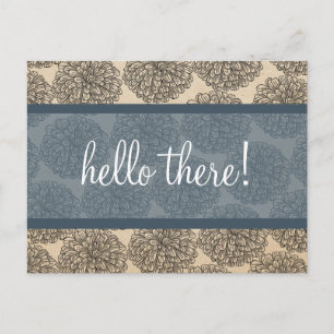 Carte postale Blue Vintage Zinnia