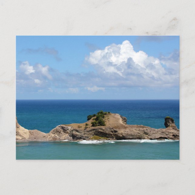 Carte Postale Blue Waters Off Laborie, Sainte-Lucie (Devant)