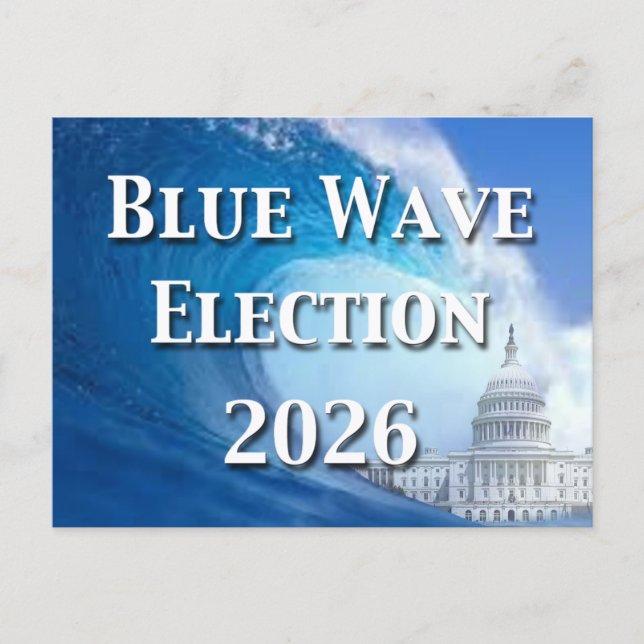 Carte Postale Blue Wave Election 2026 (Devant)