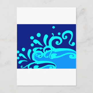 Carte Postale Blue wave modern designs