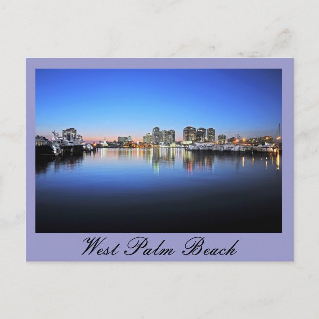 Carte Postale Blue West Palm Beach (Devant)