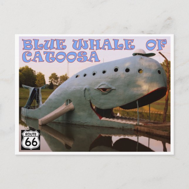 Carte Postale Blue Whale of Catoosa Route 66 Postcard (Devant)