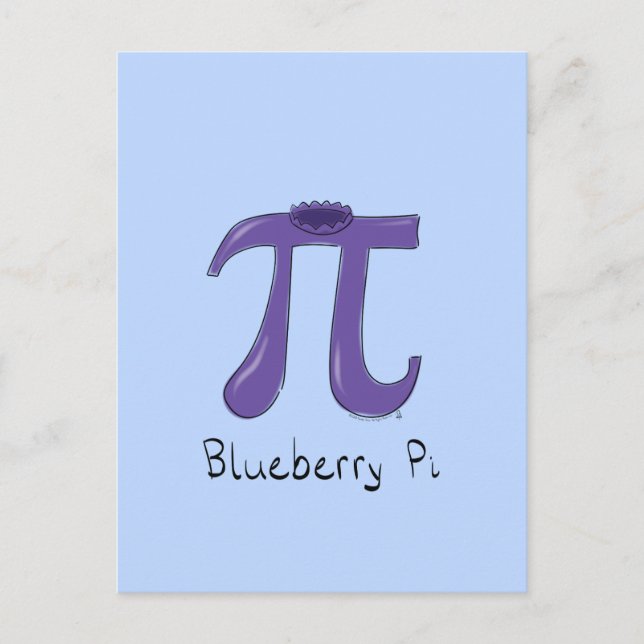 Carte postale Blueberry Pi Cute Math Pi Day (Devant)