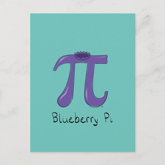 Carte postale Blueberry Pi Cute Math Pi Day (Devant)