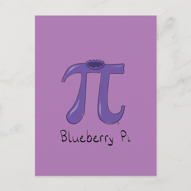 Carte postale Blueberry Pi Mignonne Math Pi Day (Devant)