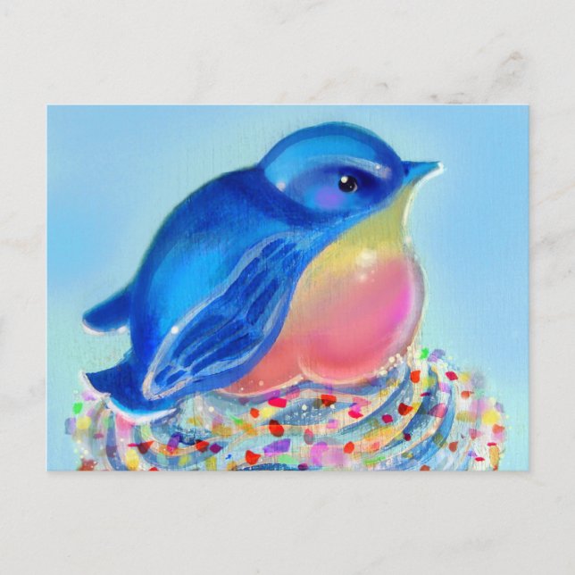Carte Postale Bluebird Cupcake Surprise (Devant)