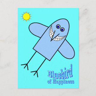 Carte Postale Bluebird de bonheur