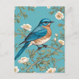 Carte Postale Bluebird William Morris Inspiré Turquois