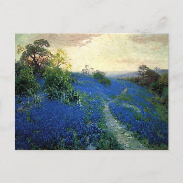 Carte Postale Bluebonnet Field, tableau de Julian Onderdonk (Devant)