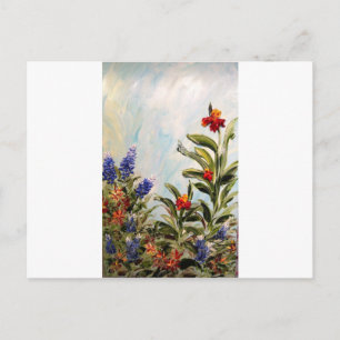 Carte Postale Bluebonnets et Canna Lilies