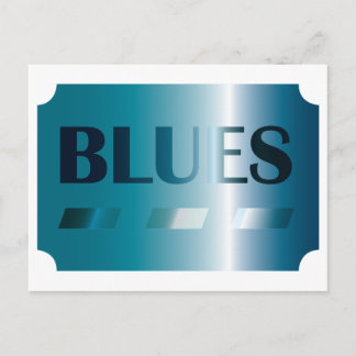 carte postale blues (bleu)