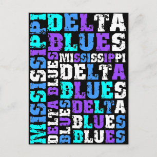 CARTE POSTALE BLUES DELTA MISSISSIPPI