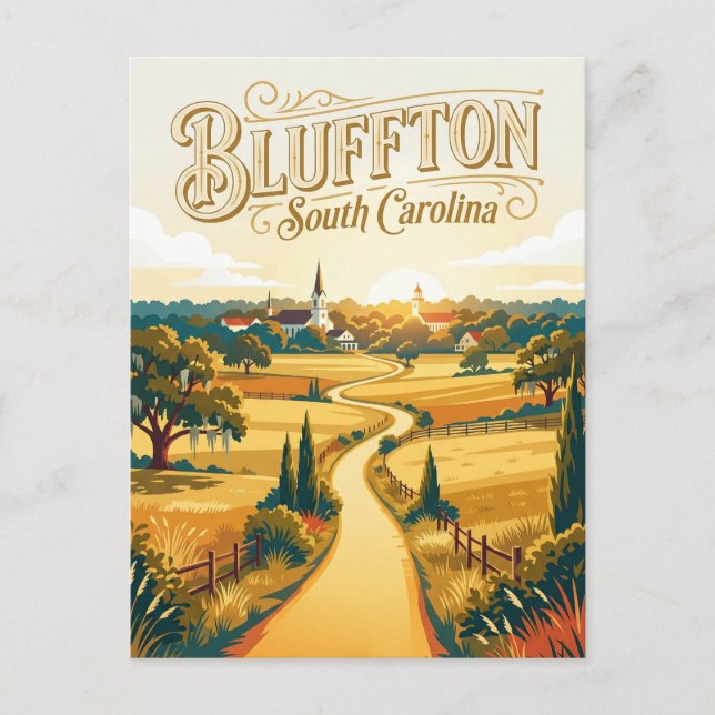 Carte Postale Bluffton USA (Devant)