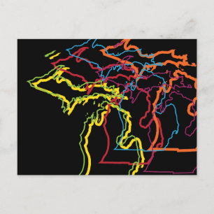 Carte Postale blur de la fierté du michigan