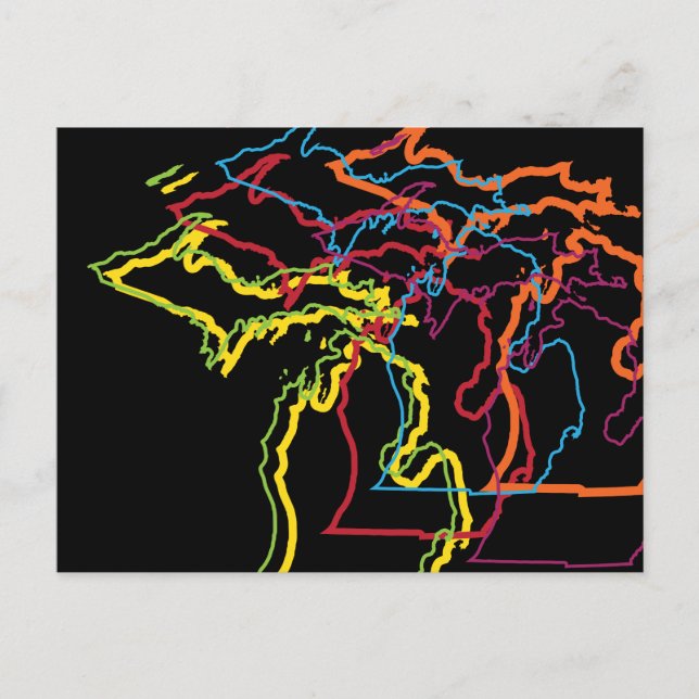 Carte Postale blur de la fierté du michigan (Devant)