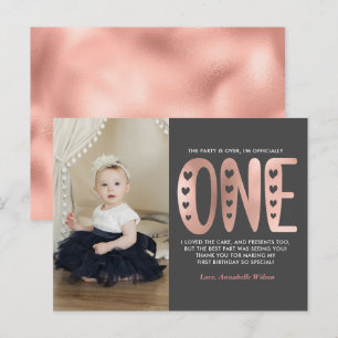 Carte postale Blush Pink 1er Merci anniversaire