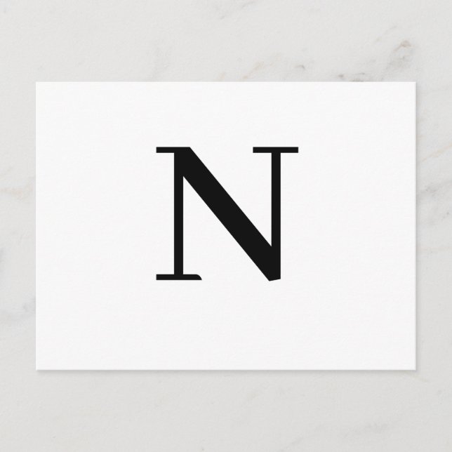 Carte Postale Blush Pink Vintage Monogram Initial Design (Devant)