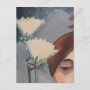 Carte Postale Bluten aund Weiblicher Kopf par Maetzel-Johannsen