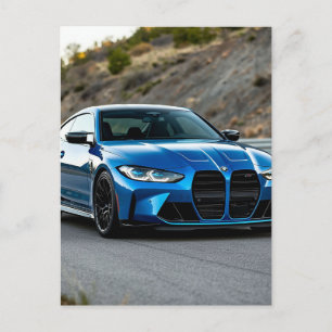 Carte Postale BMW M4 Compétition Voiture de Sport Allemande Mode