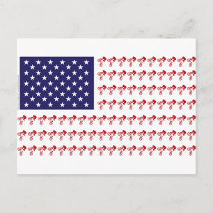 Carte Postale BMX Rider - Drapeau américain patriotique+