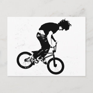 Carte Postale BMX Rider en noir et blanc