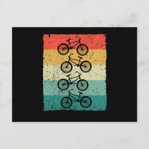 Carte Postale BMX VTT vintage vélo de route