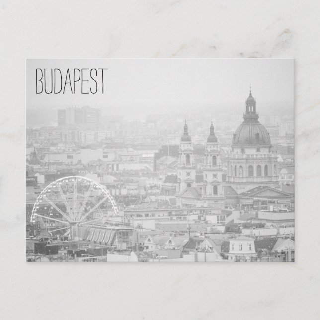 Carte Postale BnW Budapest landscape (Devant)