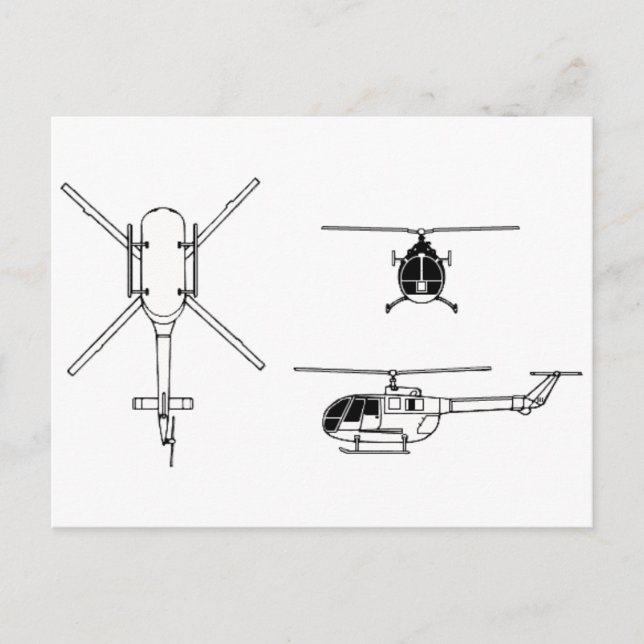 CARTE POSTALE BO-105 (Devant)