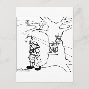 Carte Postale Bo Peep Posts Lost Sheep Sign