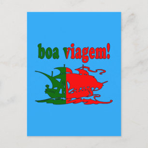 Carte Postale Boa Viagem - Bon voyage en portugais - Vacances