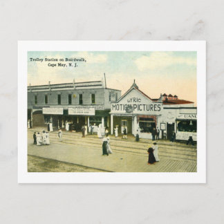 Carte Postale Board Walk, Cape May, New Jersey Vintage