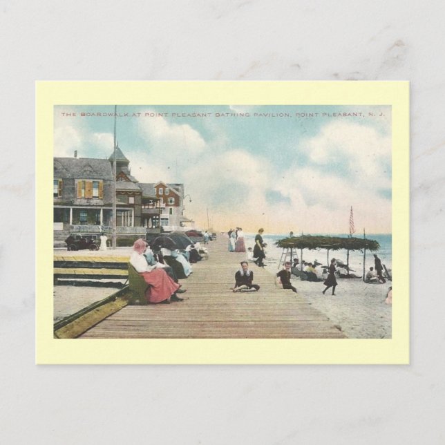 Carte Postale Boardwalk, Point Pleasant, New Jersey Vintage (Devant)