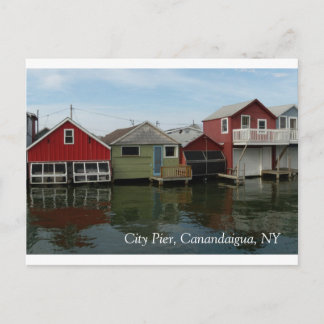 Carte Postale Boathouse : City Pier, Canandaigua, NY