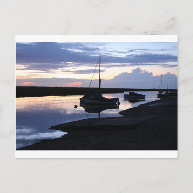 Carte Postale Boats Blakeney at dusk (Devant)
