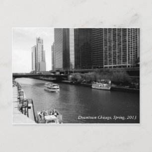 Carte Postale Boats Downtown, Chicago, printemps 2013